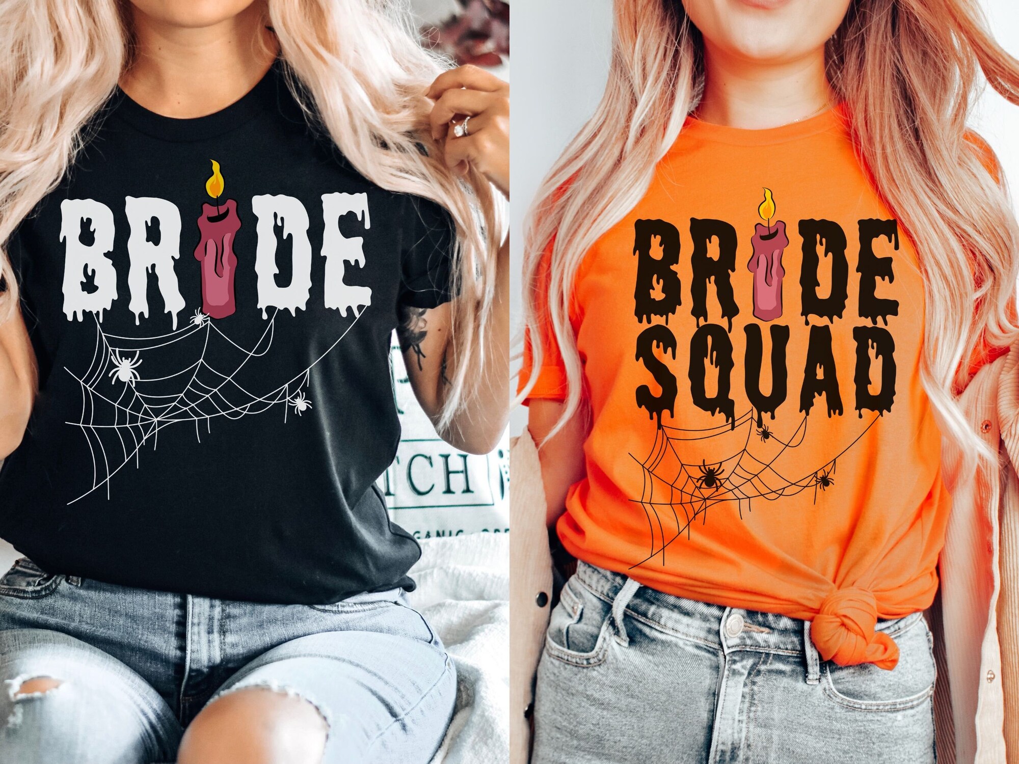 Spooky Halloween Bachelorette & Bride Squad Shirts image 0