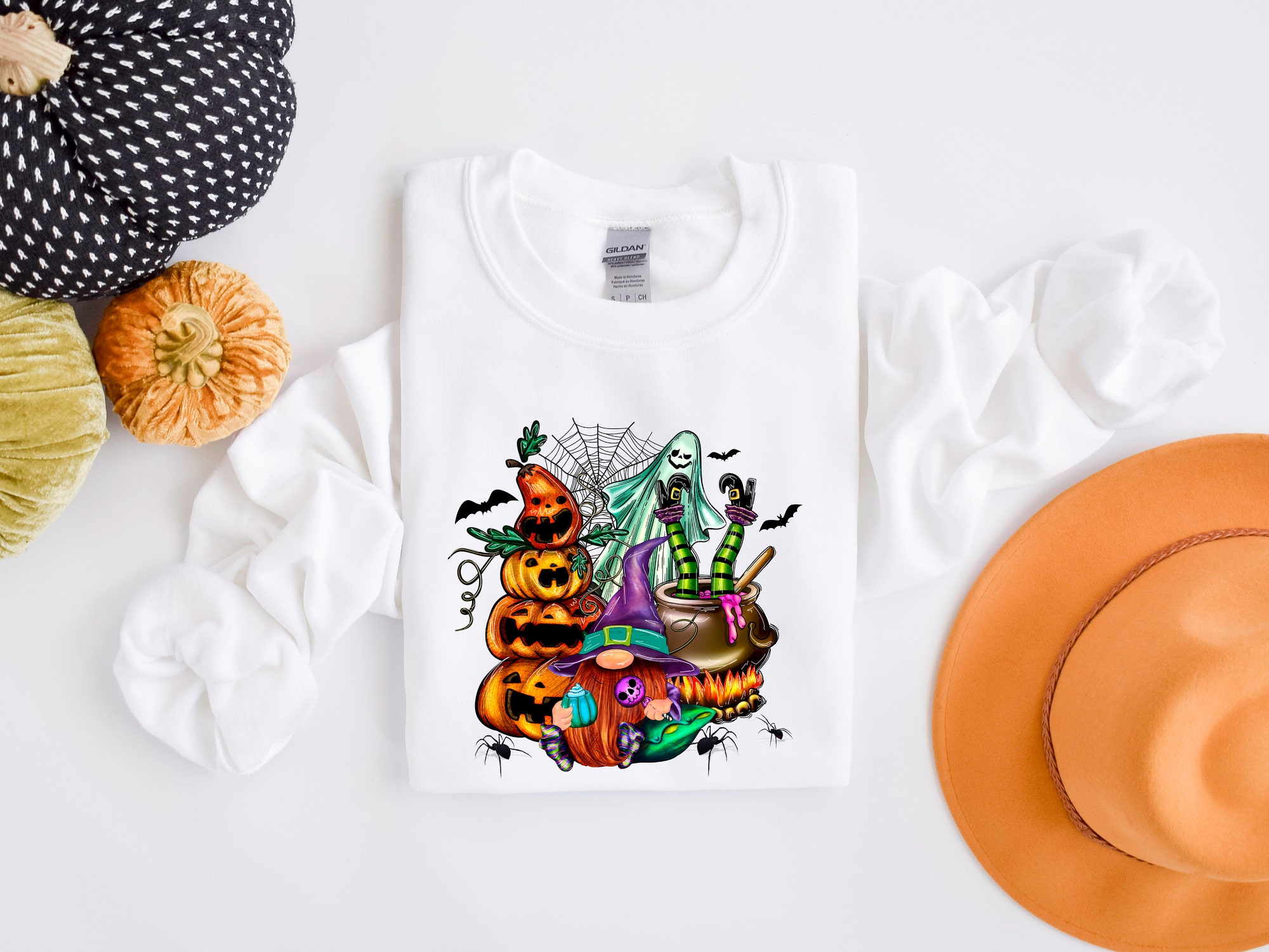 Halloween Pumpkin Gnomes Sweatshirt image 4