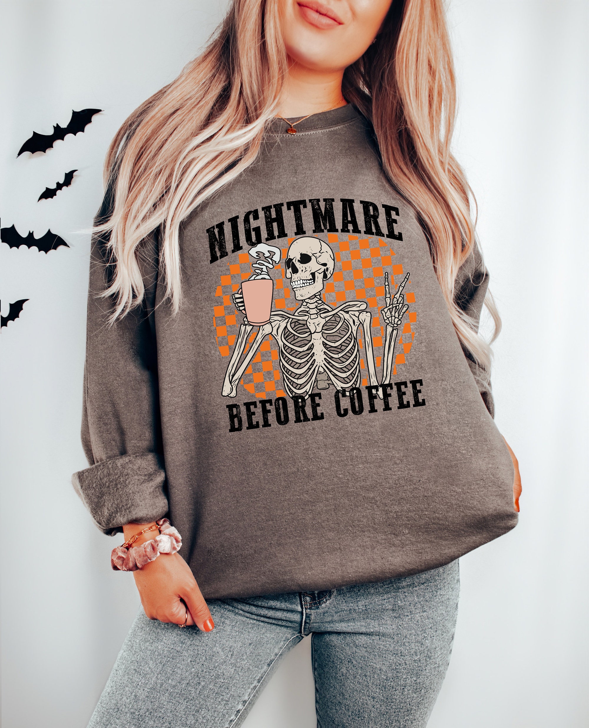 Nightmare Before Coffee Jack Halloween Sweatshirt image 3