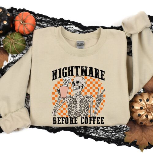 Nightmare Before Coffee Jack Halloween Sweatshirt image 0