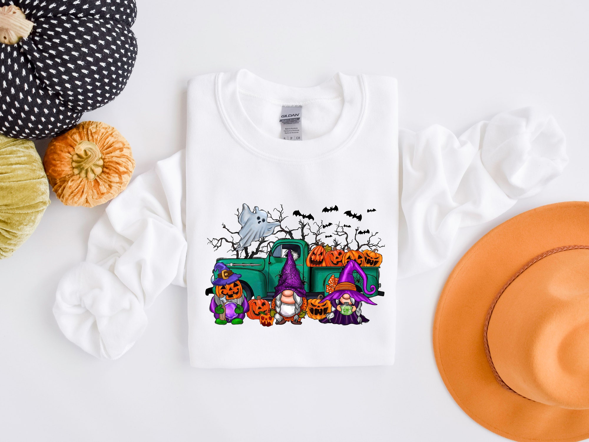 Halloween Truck Gnomes Party T-shirt Funny Spooky image 4