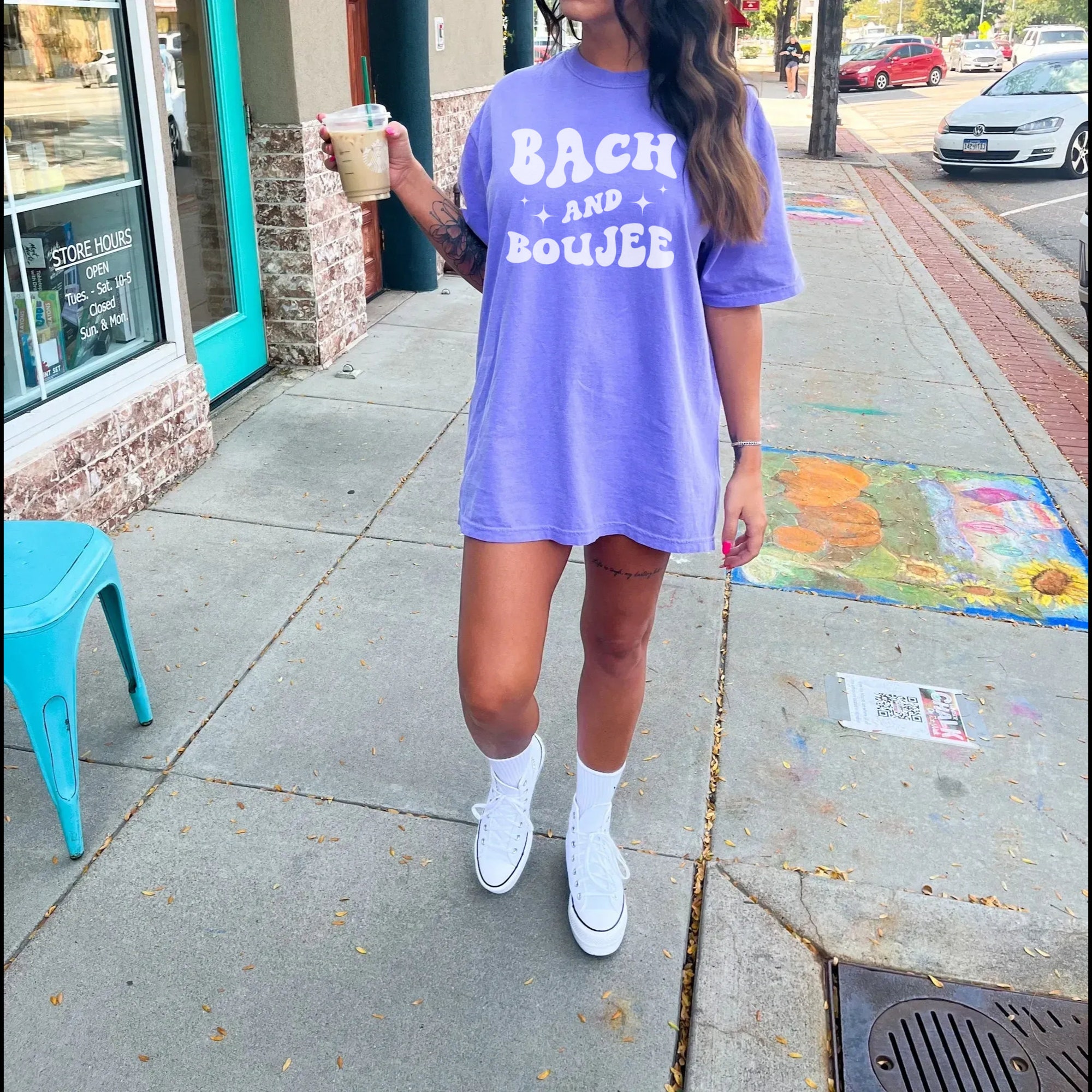 Bach and Boujee: Retro Bride & Bachelorette Party Oversized Shirts image 4