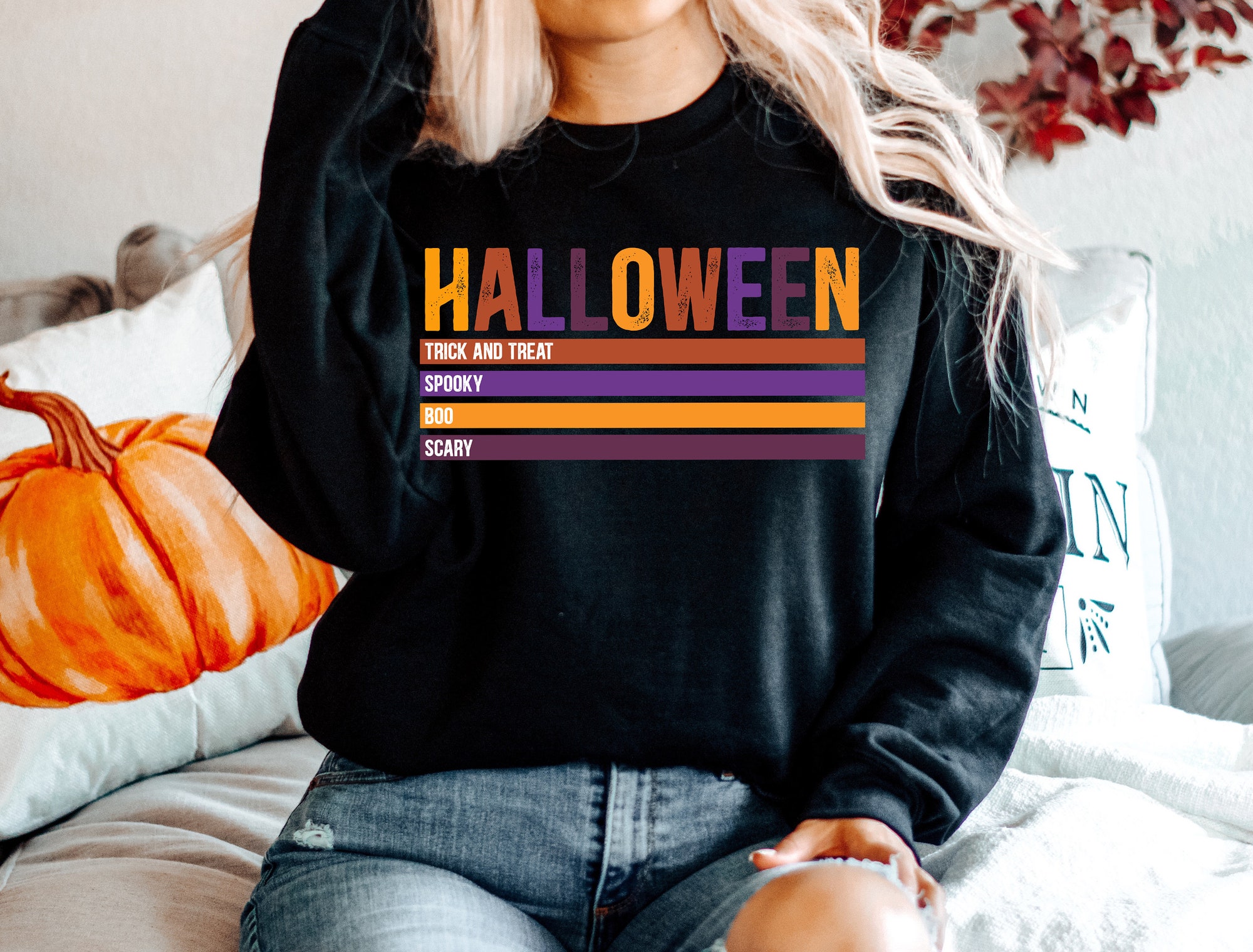 Happy Halloween: Cute Women's Shirt with Heart Theme image 0
