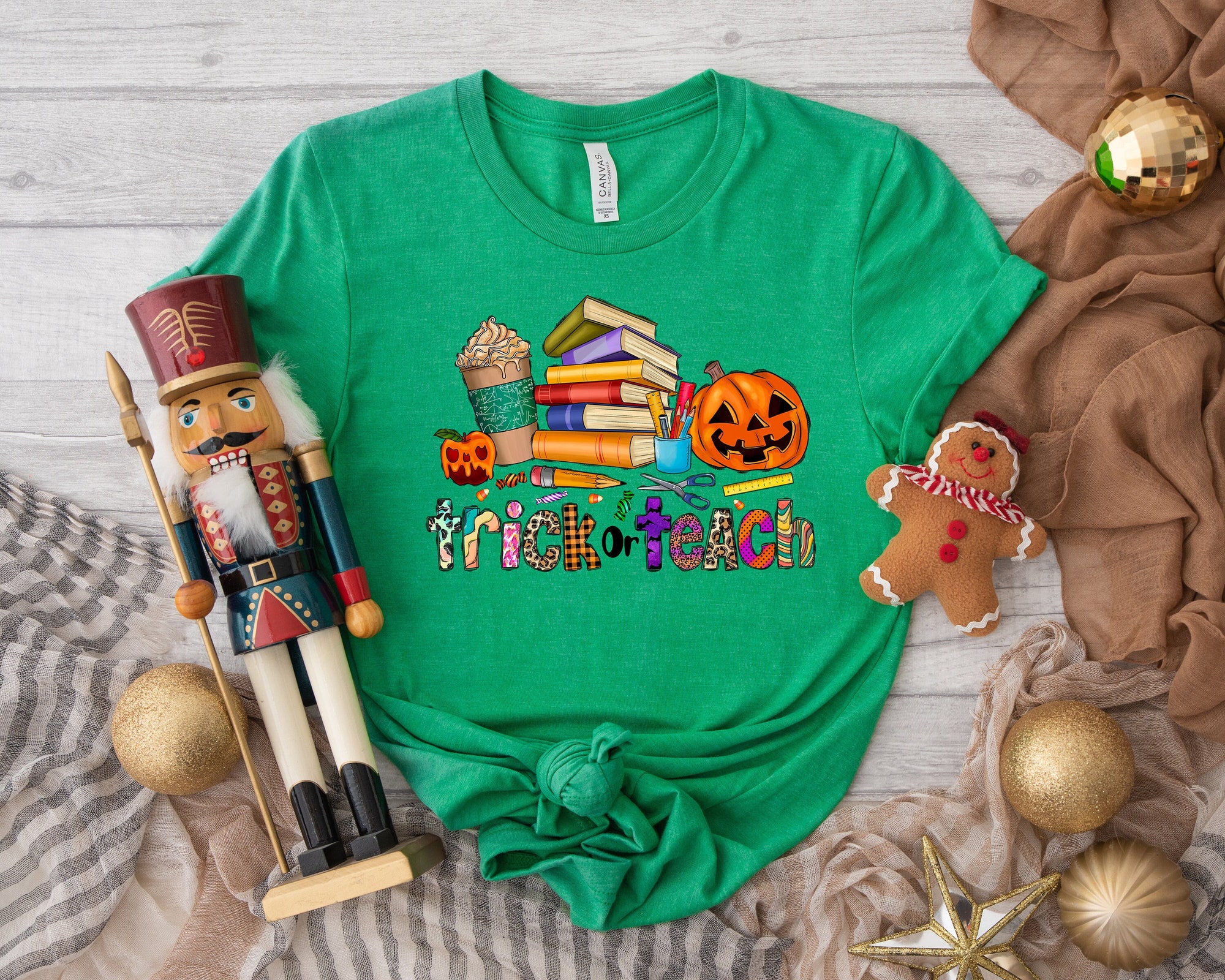 Trick or Teach: Cute Teacher Halloween Shirt for School Party image 2