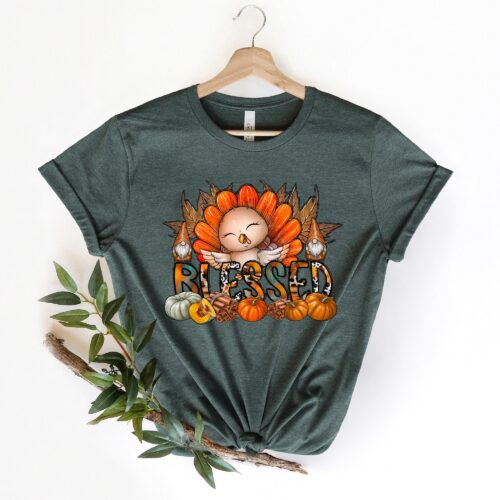 Cute Turkey Fall Thanksgiving Shirt image 0