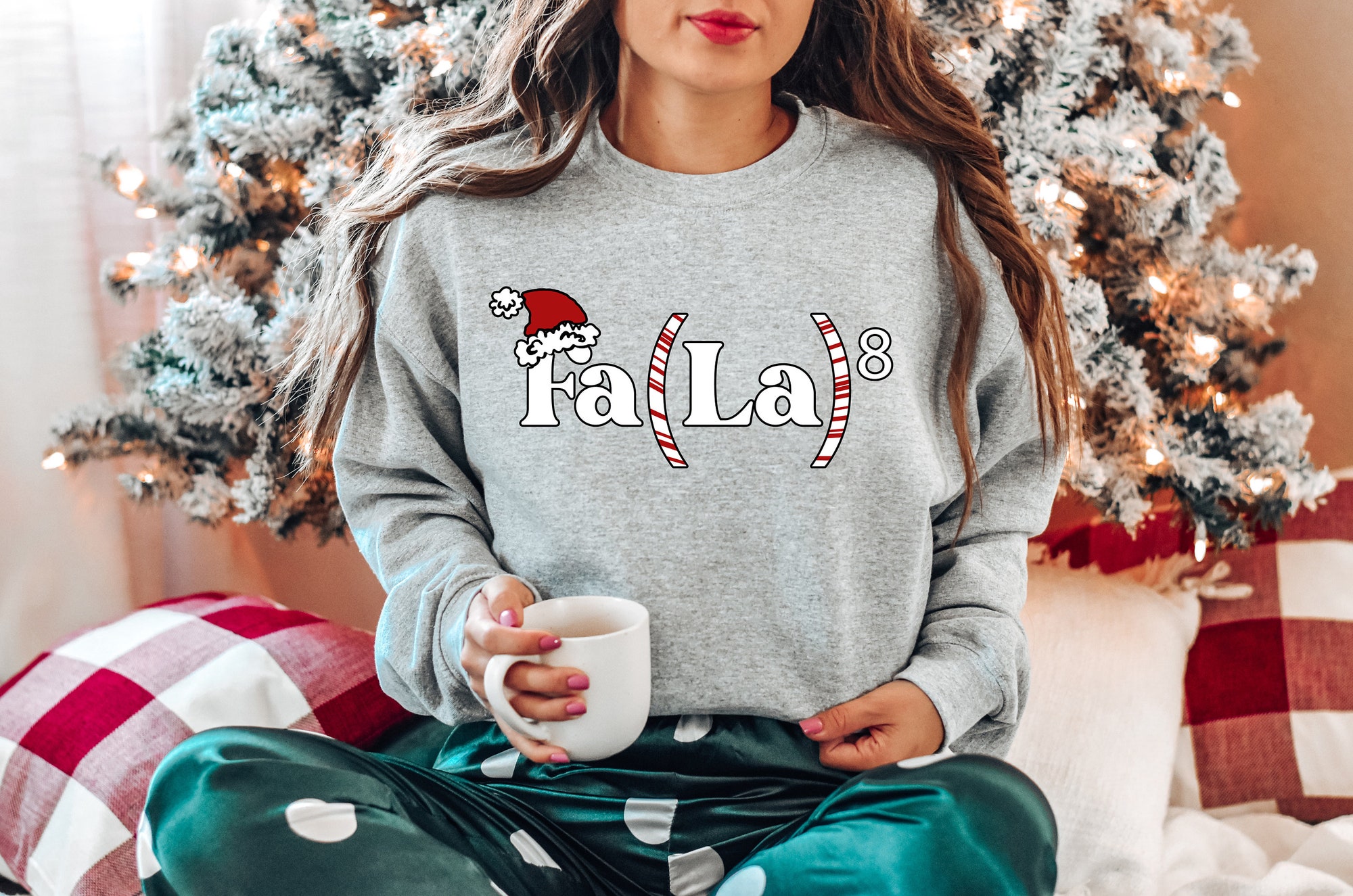 Fa La La Women's Christmas Sweatshirt: Holiday Crewneck & Gift Idea image 3