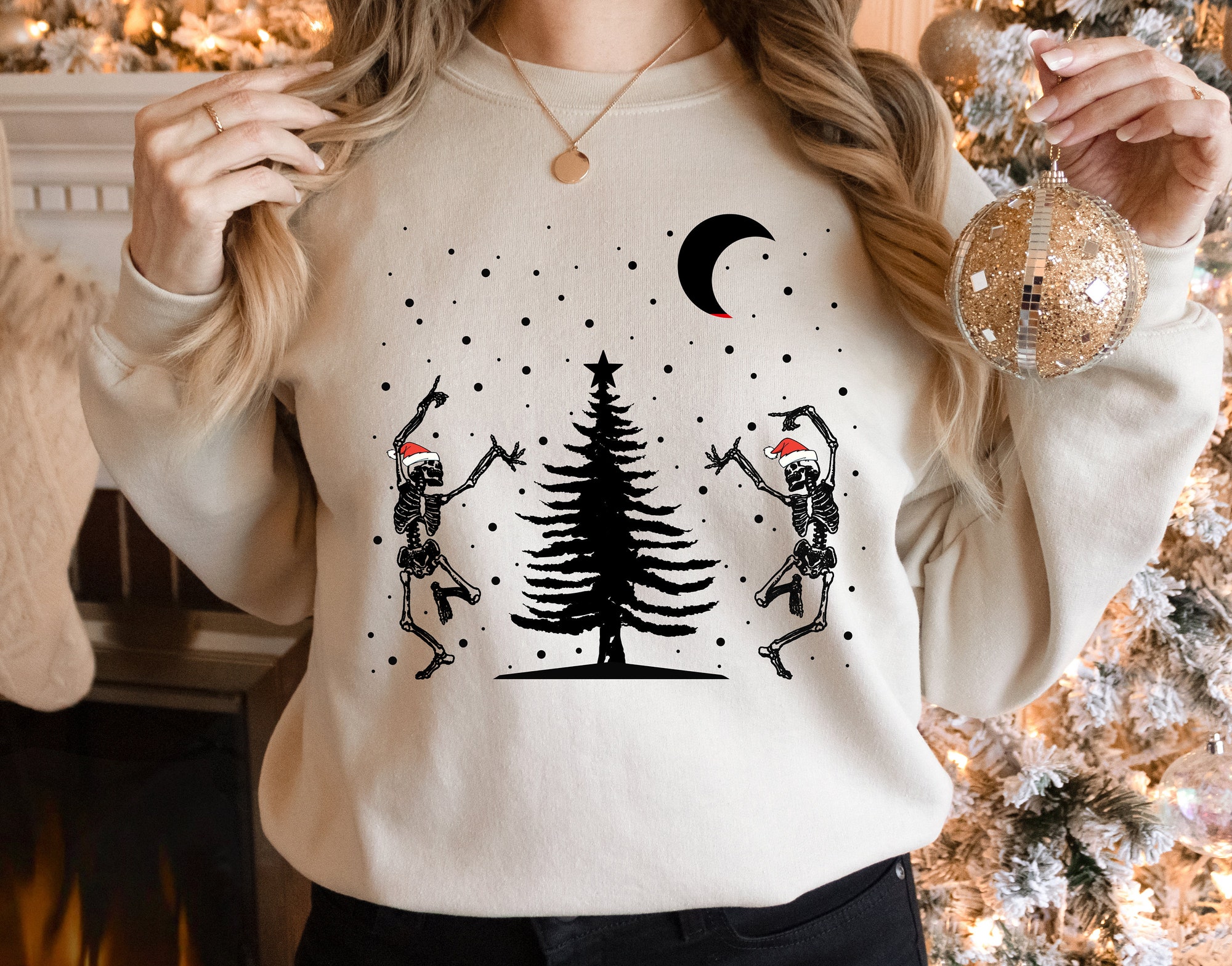 Funny Skeleton Christmas Tee: Holiday Shirt & Sweatshirt image 2