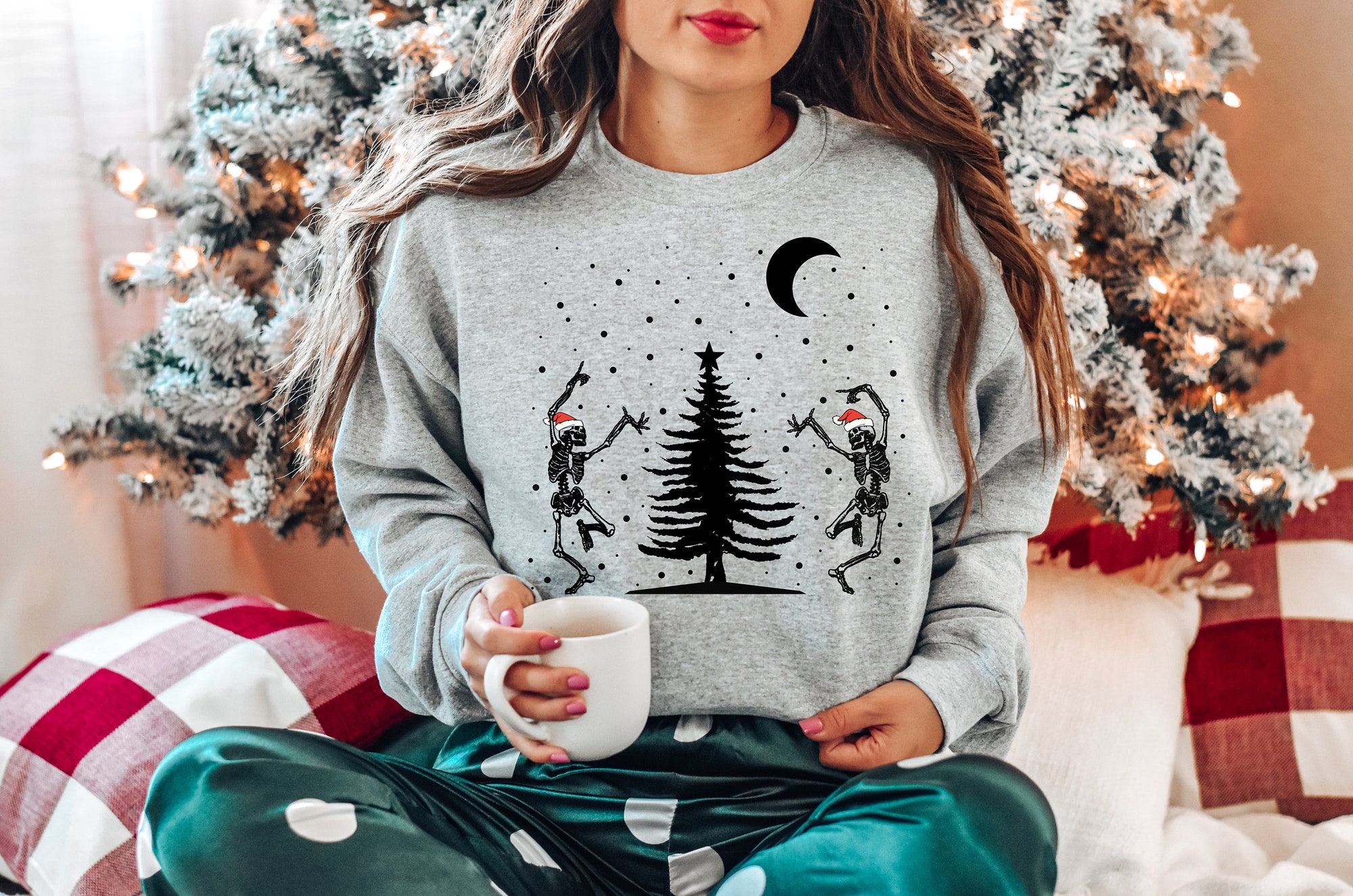 Funny Skeleton Christmas Tee: Holiday Shirt & Sweatshirt image 1