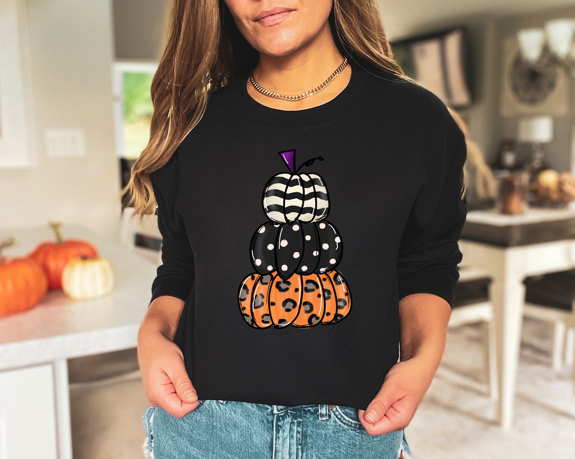 Black Pumpkin Tee: Perfect Halloween & Fall Design Shirt image 1