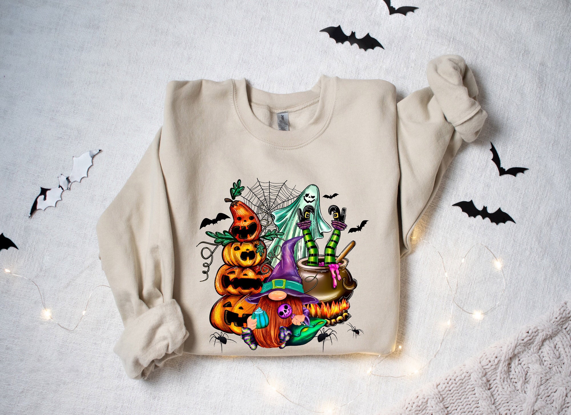 Halloween Pumpkin Gnomes Sweatshirt image 0