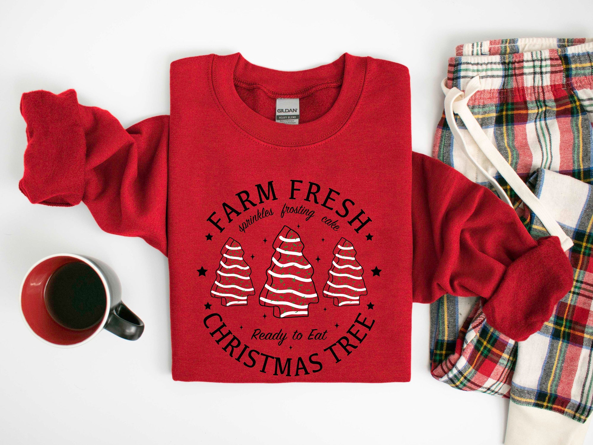 Farm Fresh Christmas Trees Shirt: Pine Spruce Fir Holiday Gift Sweatshirt image 3