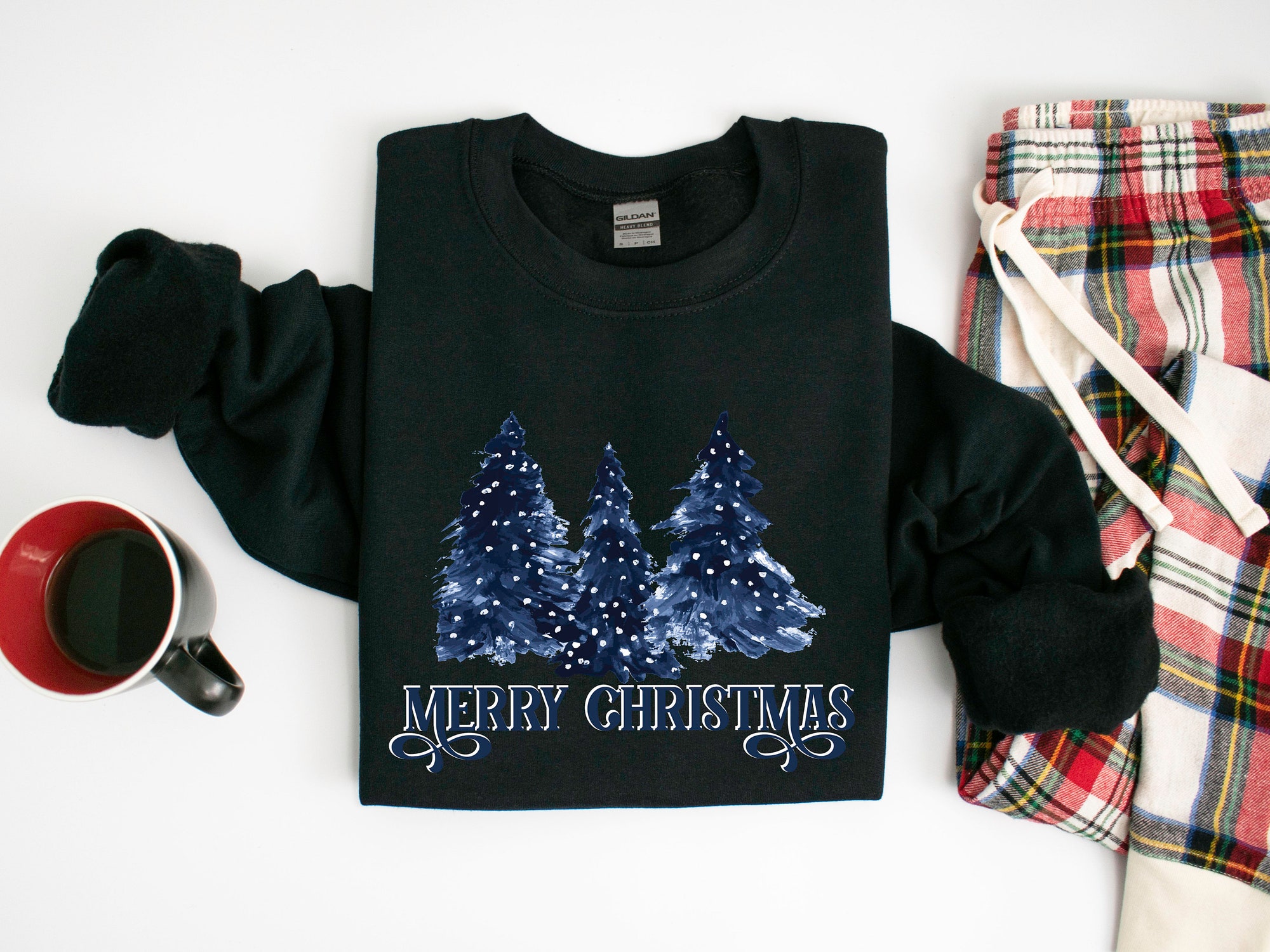 Merry and Christmas Sweatshirt | Family Holiday T-Shirts image 3