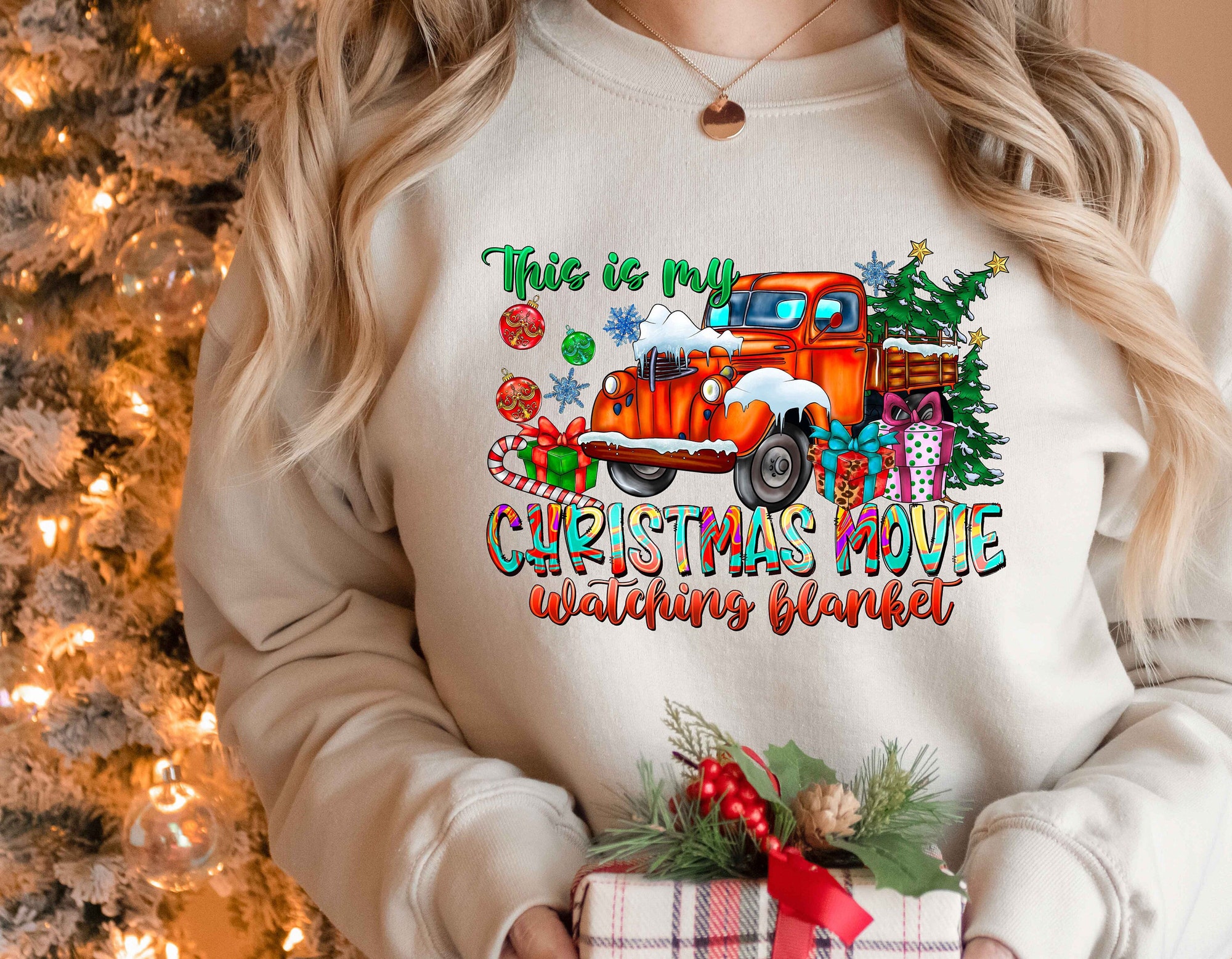 This Is My Movie Watching Sweatshirt: Christmas Hoodie Holiday Spirit Gift image 0