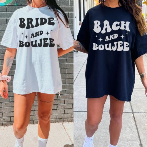 Bach & Boujee: Retro Bachelorette Party Shirts for Bride & Squad image 0