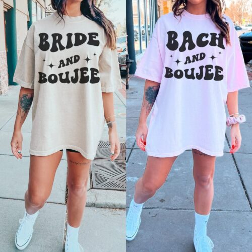 Groovy Retro Bachelorette: Bach And Boujee Shirt image 0