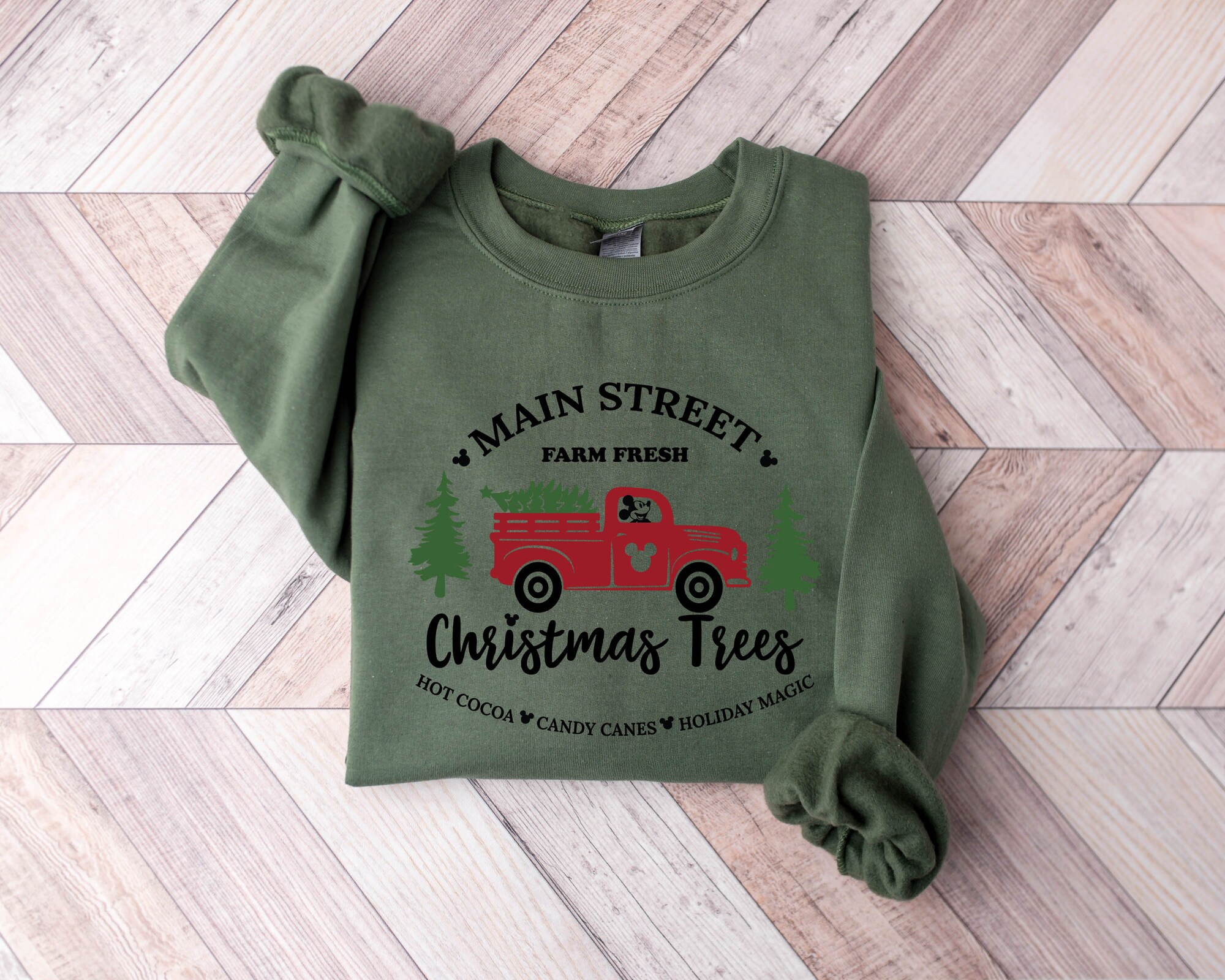 Farm Fresh Christmas Trees Shirt Pine Spruce Fir Holiday Sweatshirt image 3