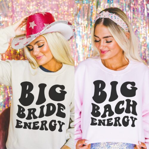 Bach Party Sweatshirt, Big Bride, Big Bach Energy, Groovy Retro Bachelorette, Preppy Aesthetic Bach Oversized Sweatshirt, Bridal Party Shirt image 0