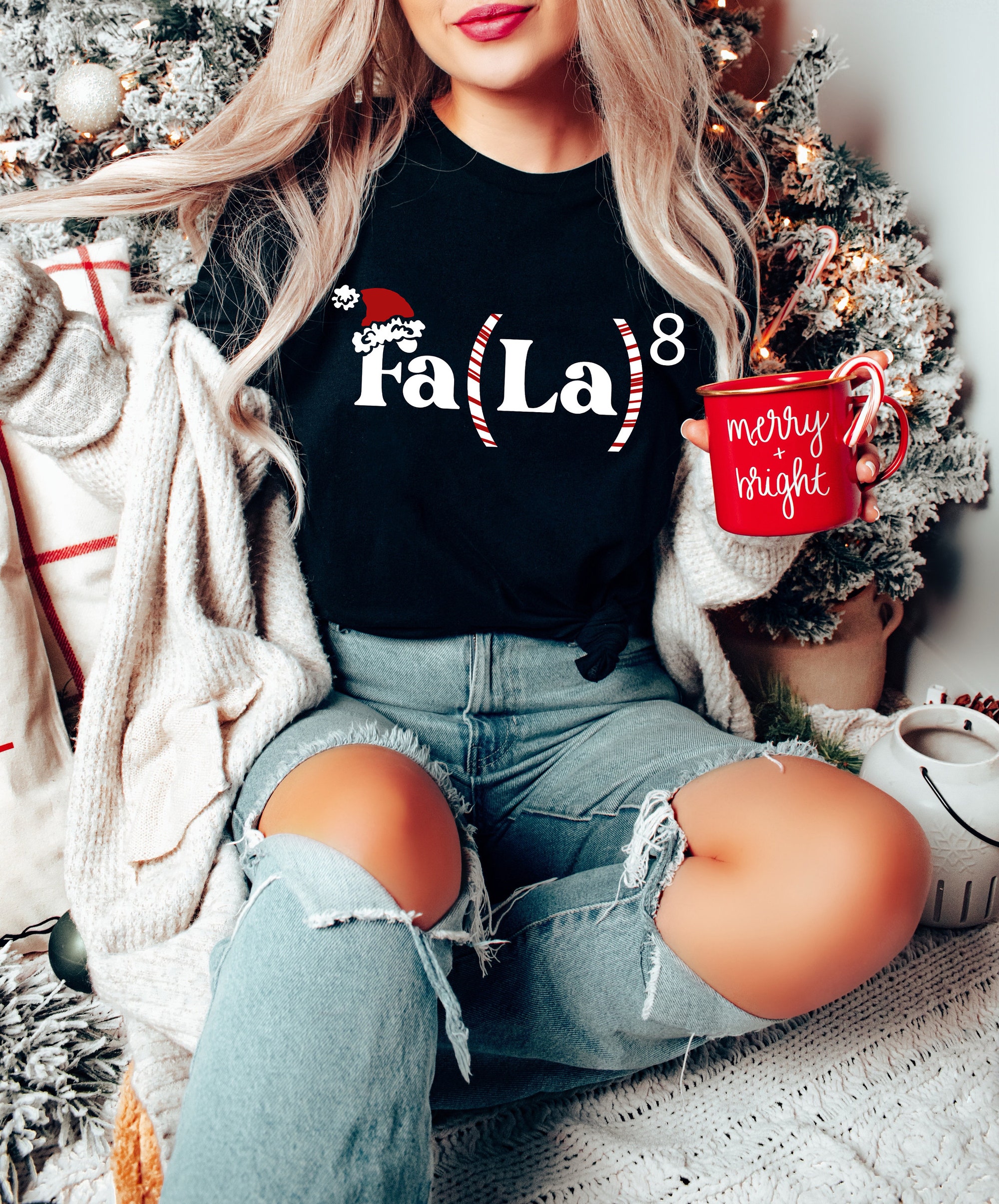 Fa La La Women's Christmas Sweatshirt: Holiday Crewneck & Gift Idea image 2