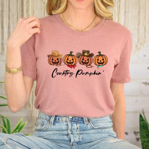 Country Pumpkin Shirt Little Pumpkin Smile T-Shirt image 0