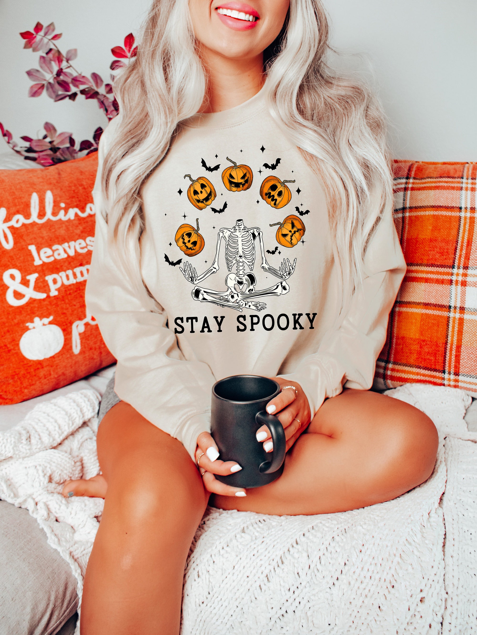 Stay Spooky Women's Halloween Sweatshirt & Ghost Hoodie Gift image 4