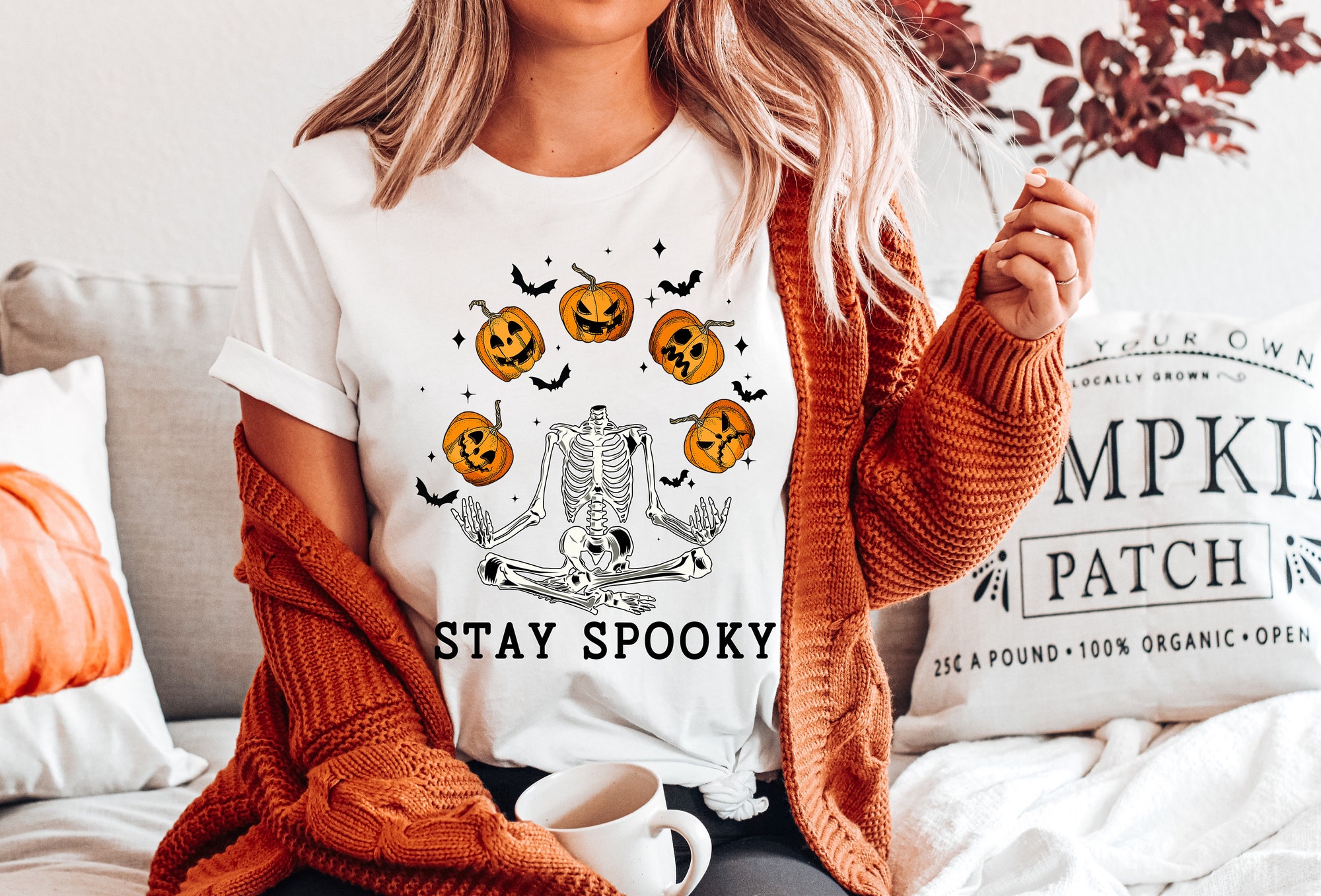 Stay Spooky Women's Halloween Sweatshirt & Ghost Hoodie Gift image 3