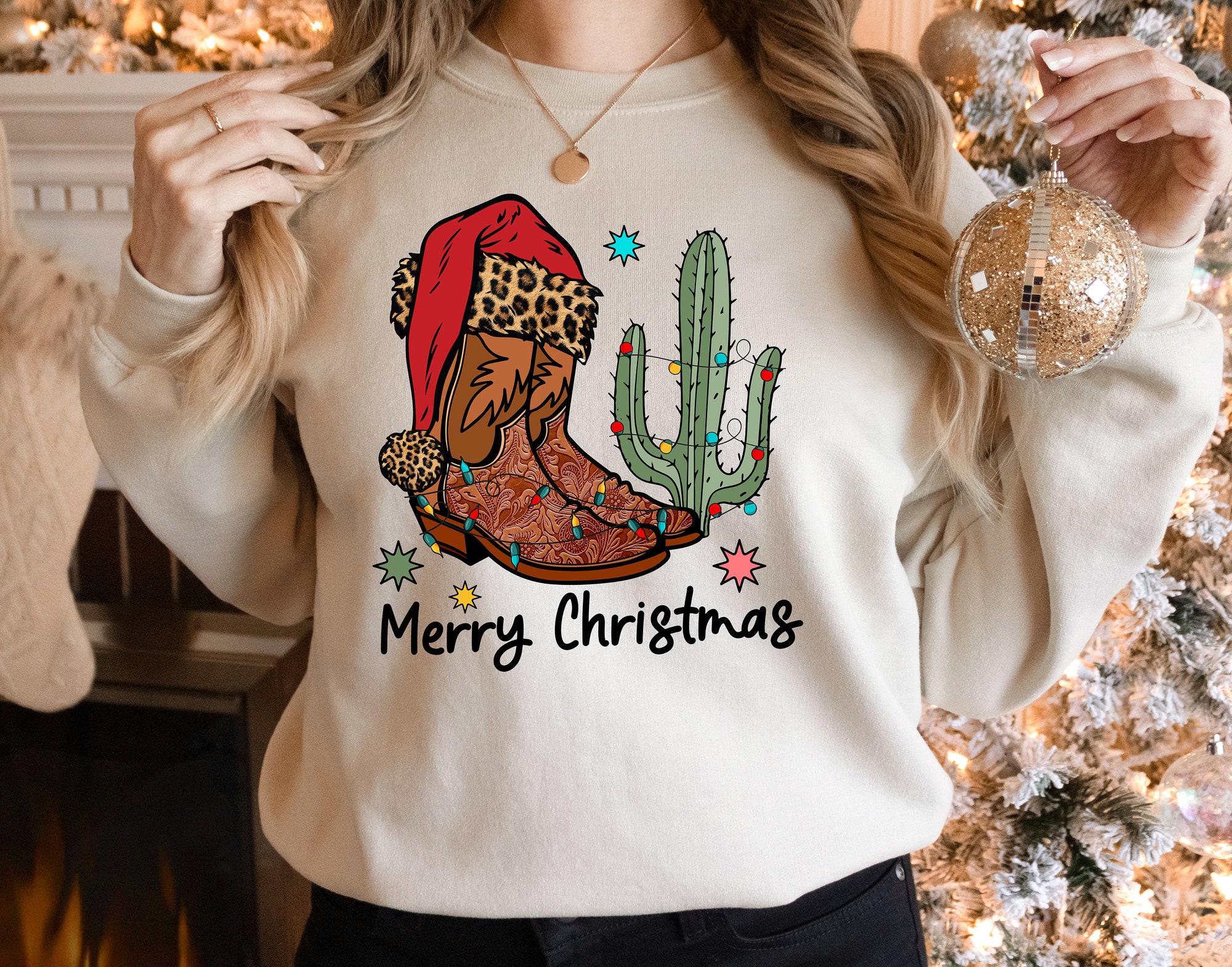 "Merry Christmas: Women's Festive Sweatshirt & Holiday Sweater Gift image 1