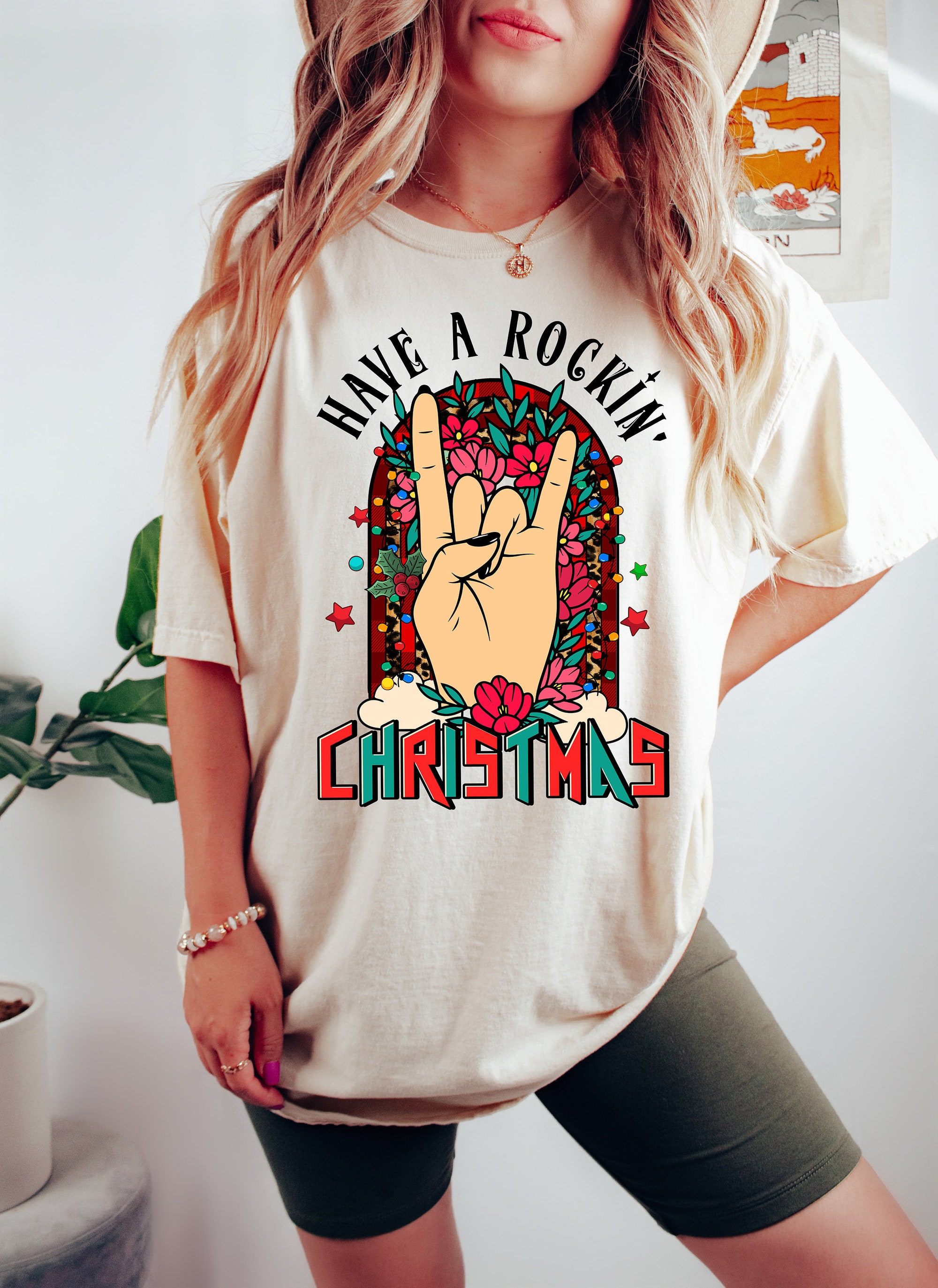 Rockin' Christmas Tee: Perfect Gift for Rock & Holiday Lovers image 0