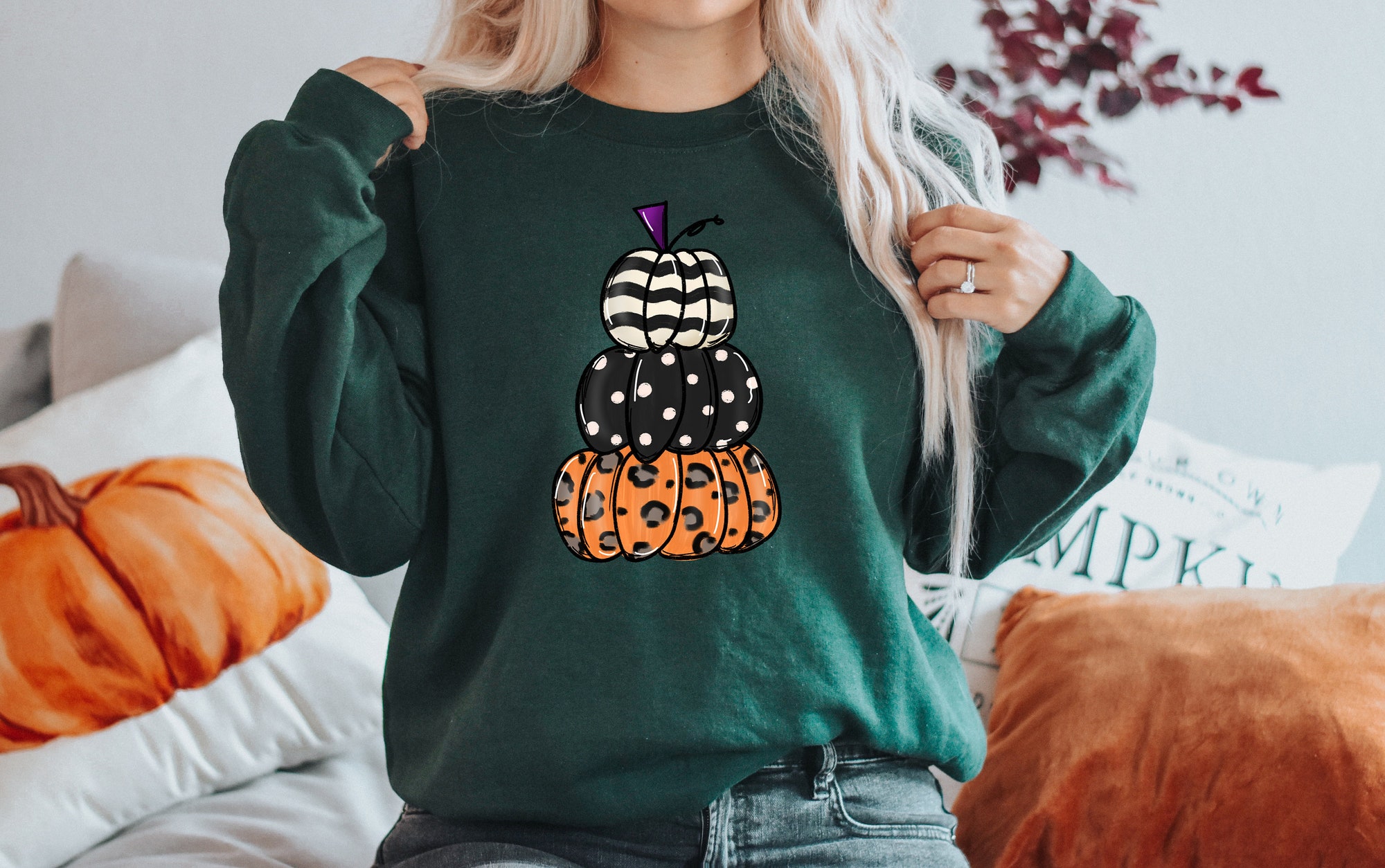 Black Pumpkin Tee: Perfect Halloween & Fall Design Shirt image 3