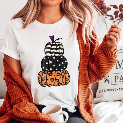 Black Pumpkin Tee: Perfect Halloween & Fall Design Shirt image 0