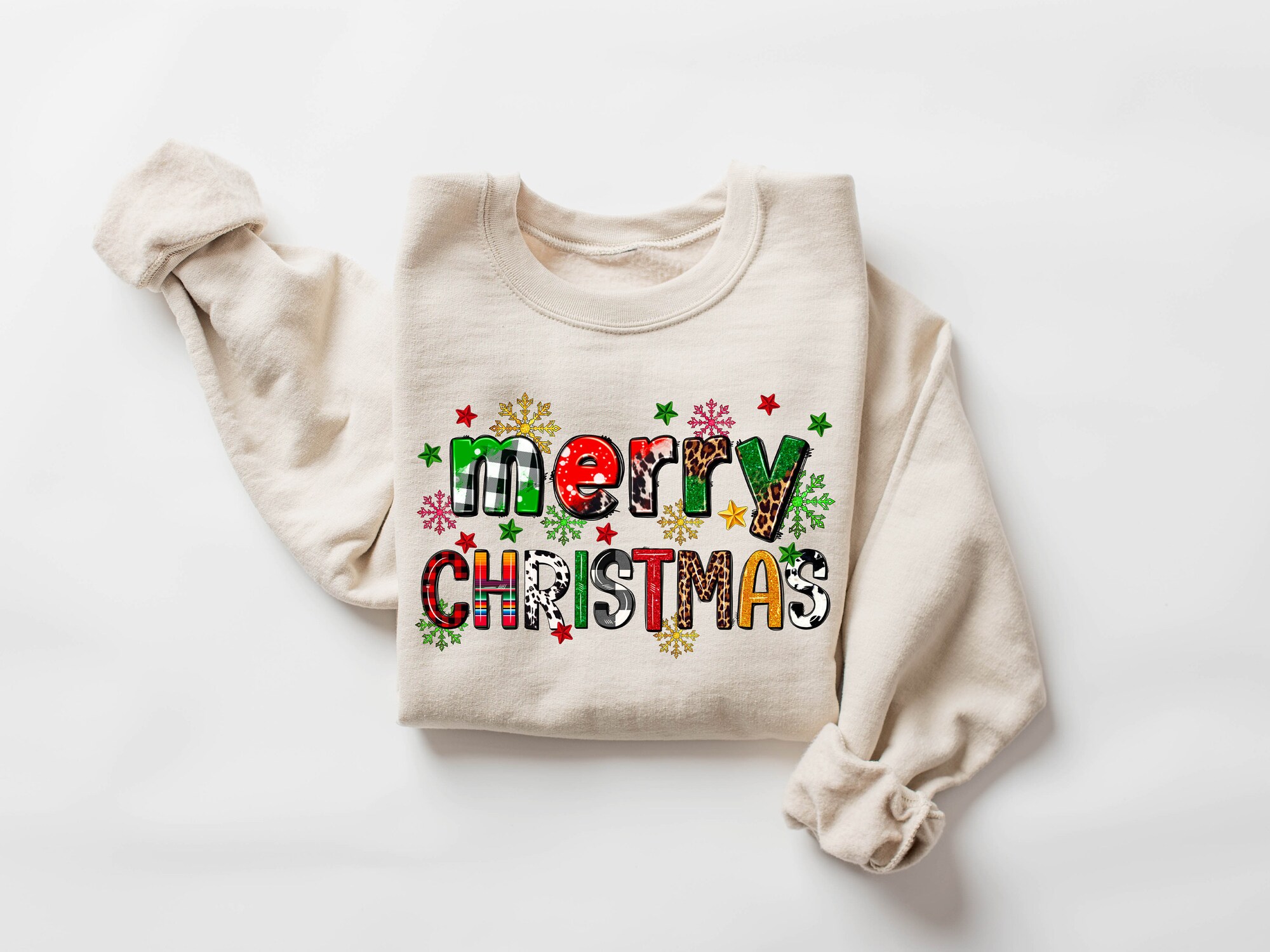 Christmas Sweatshirt for Women Festive Gift Merry Xmas image 2