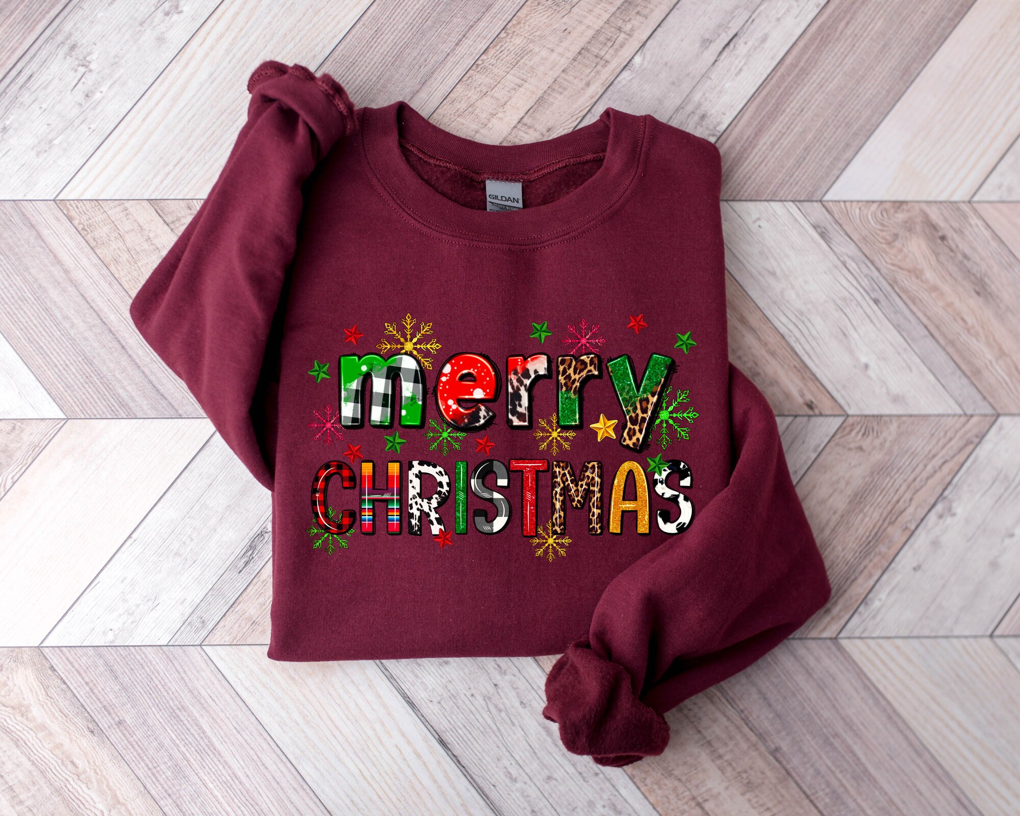 Christmas Sweatshirt for Women Festive Gift Merry Xmas image 3