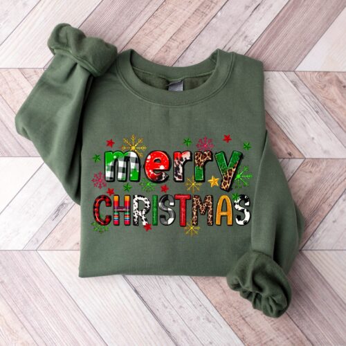 Christmas Sweatshirt for Women Festive Gift Merry Xmas image 0