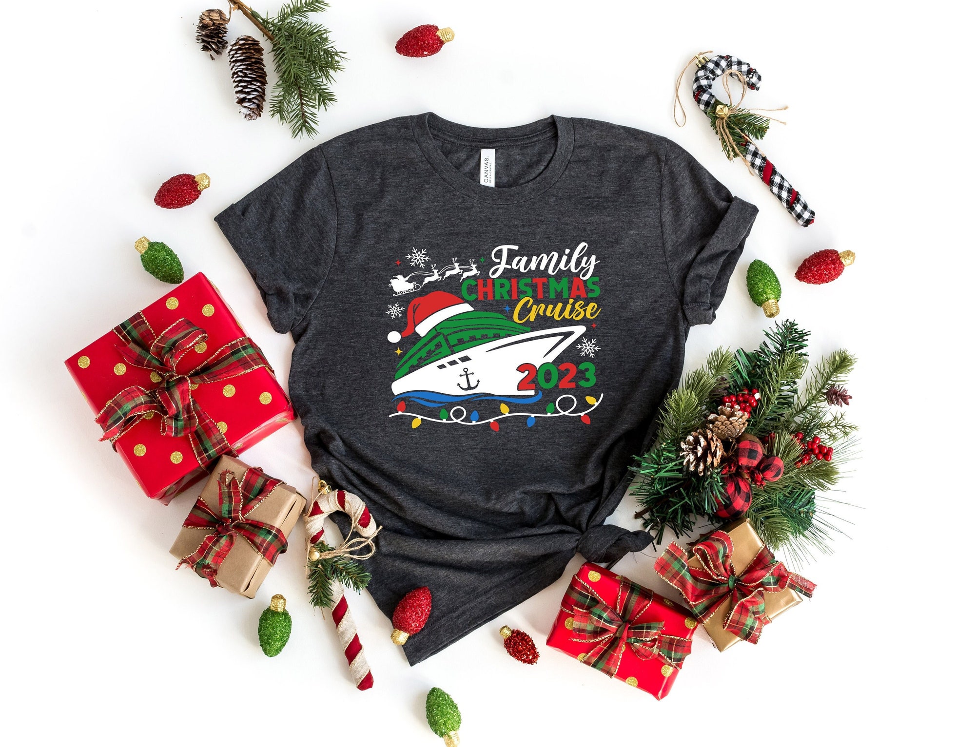 Family Christmas Cruise 2023 Sweatshirt: Vacation & Trip Crew Shirt image 0
