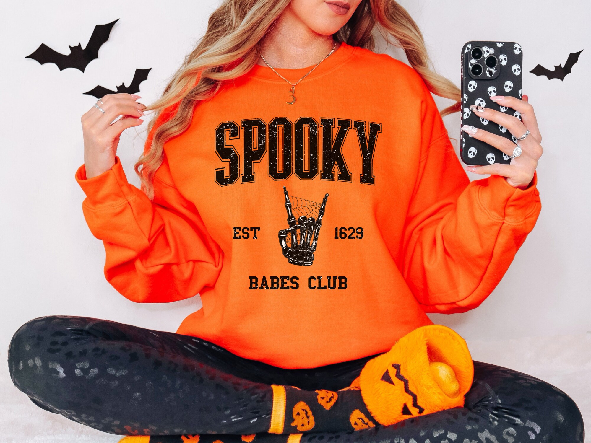 Spooky Babes Club Sweatshirt - Halloween Tee for Women image 0