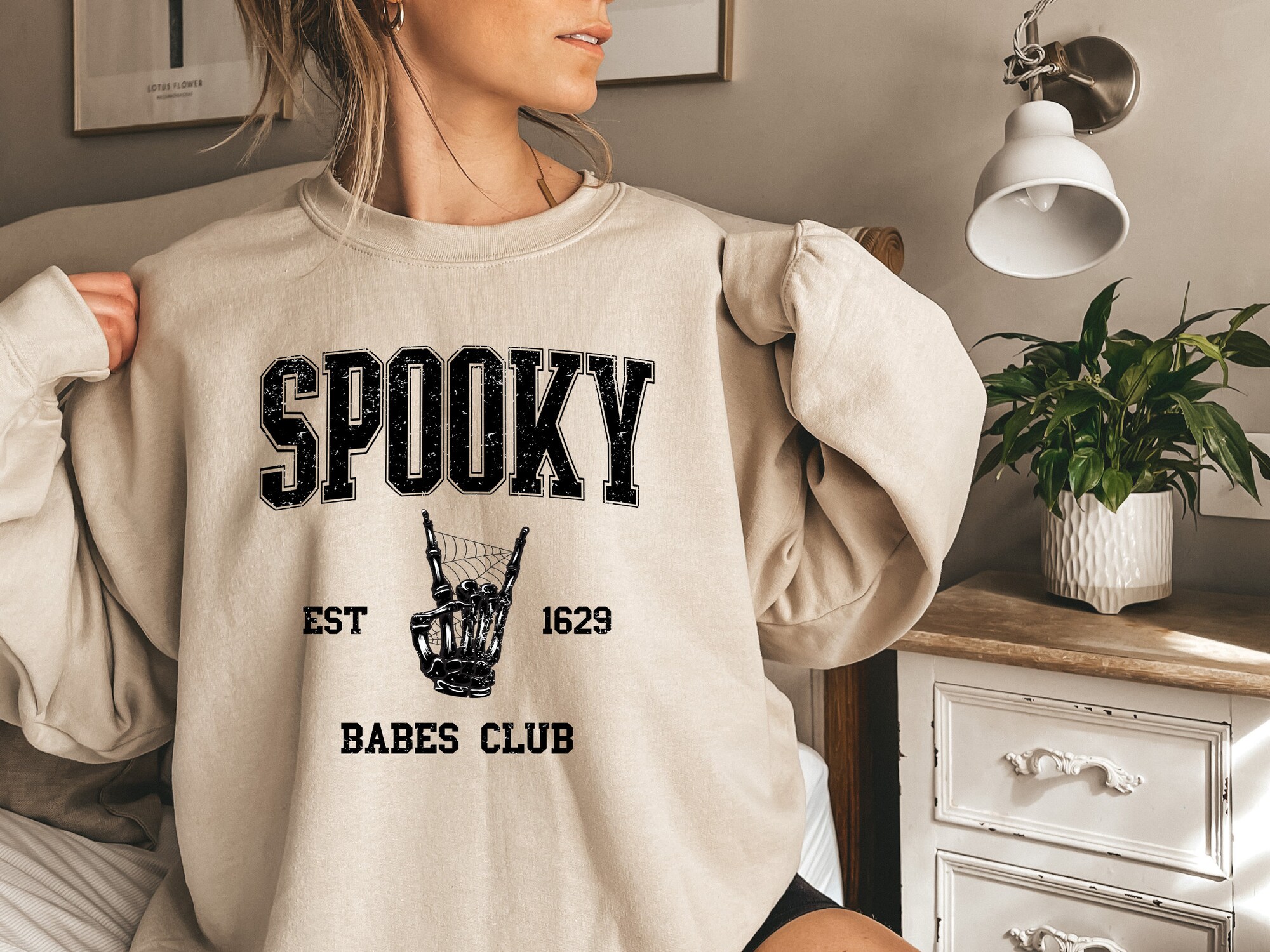 Spooky Babes Club Sweatshirt - Halloween Tee for Women image 2