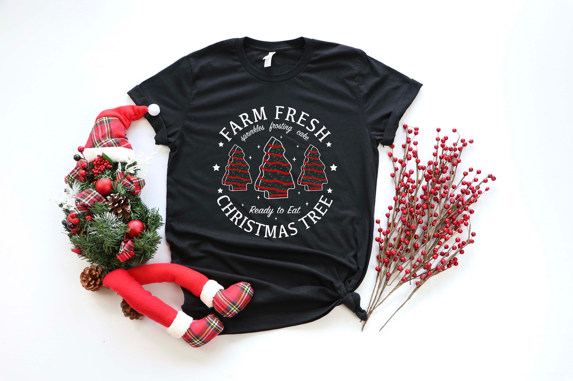 Farm Fresh Christmas Trees Shirt: Pine Spruce Fir Holiday Gift Sweatshirt image 4