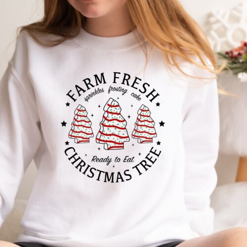 Farm Fresh Christmas Trees Shirt: Pine Spruce Fir Holiday Gift Sweatshirt image 0