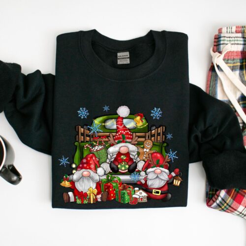 Christmas Santa Sweatshirt | Cute Gnomies & Holiday Gifts image 0