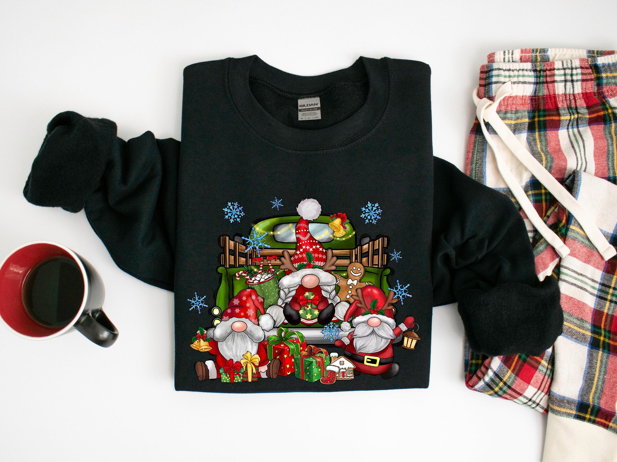 Christmas Santa Sweatshirt | Cute Gnomies & Holiday Gifts image 0