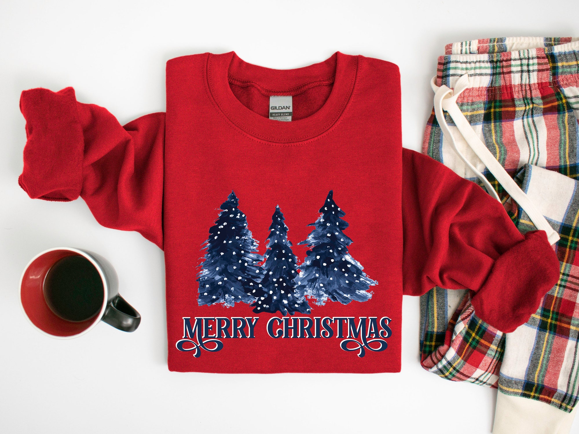 Merry and Christmas Sweatshirt | Family Holiday T-Shirts image 4