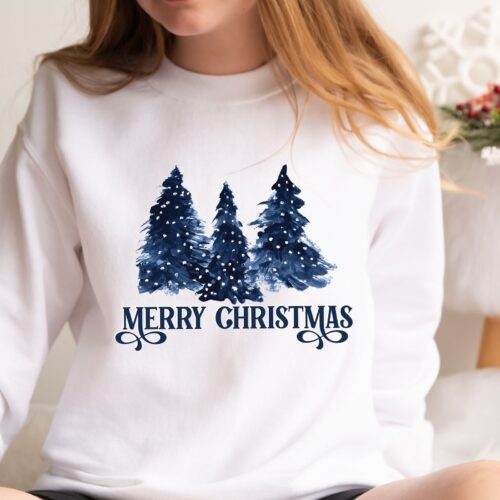 Merry and Christmas Sweatshirt | Family Holiday T-Shirts image 0