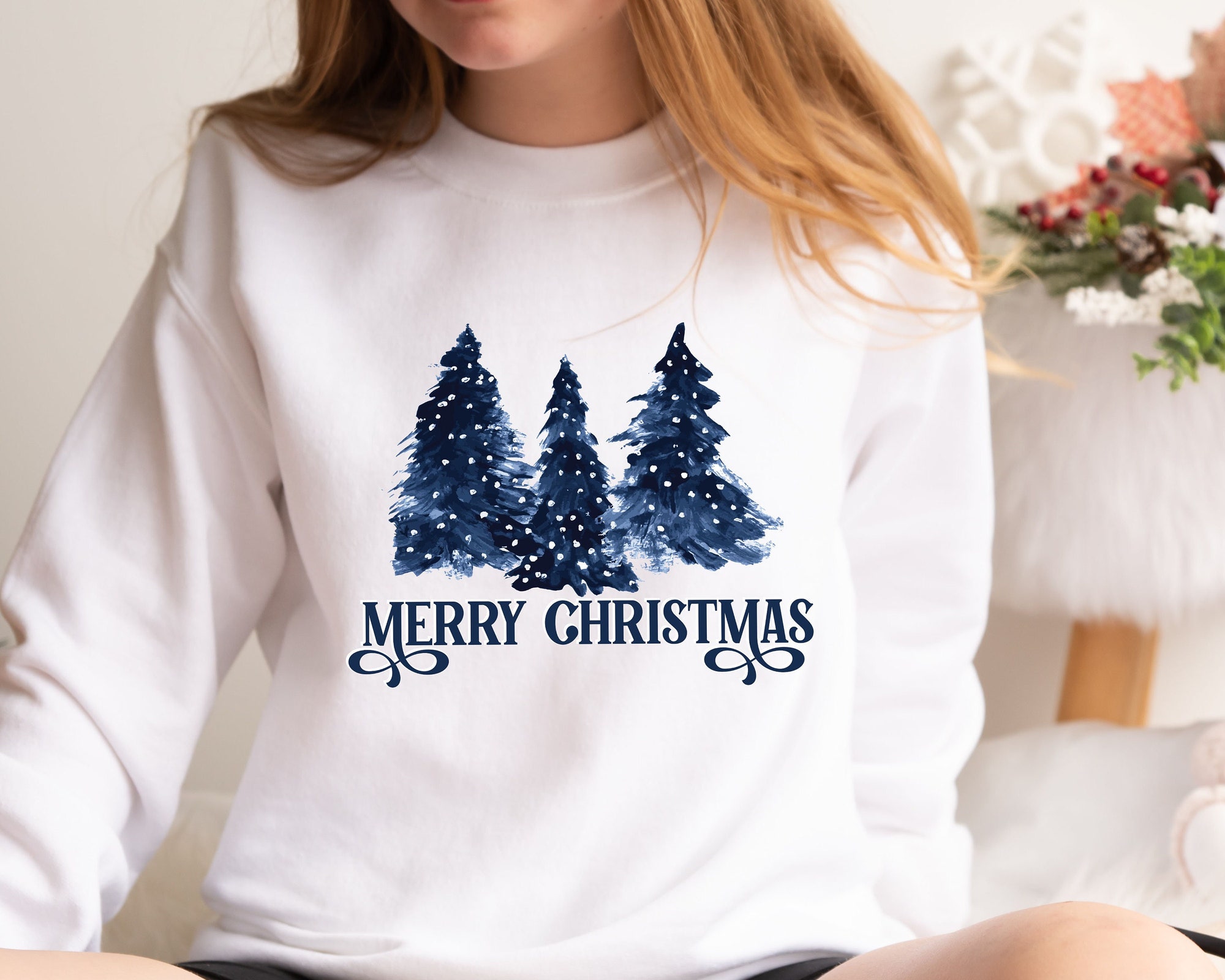 Merry and Christmas Sweatshirt | Family Holiday T-Shirts image 0