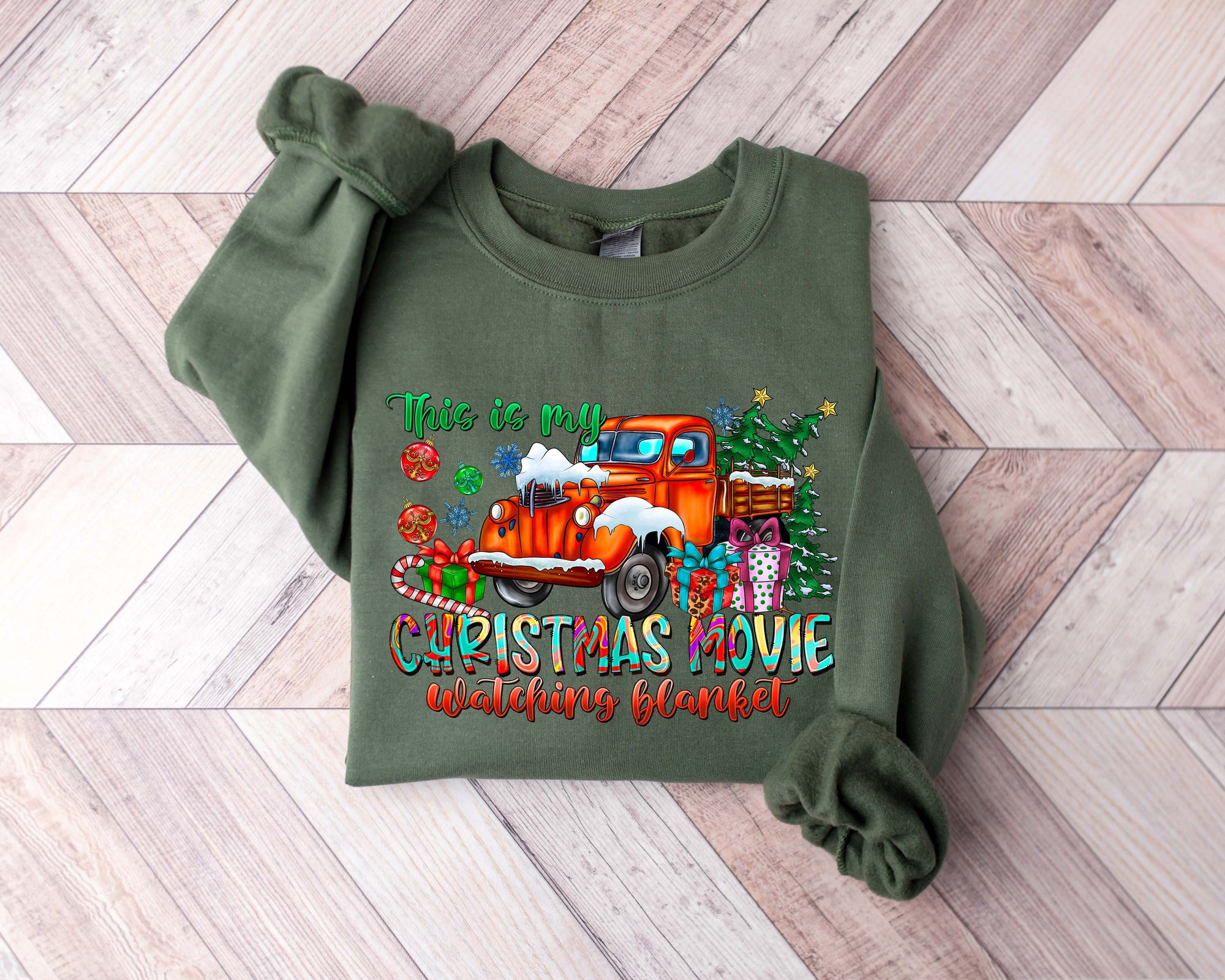 This Is My Movie Watching Sweatshirt: Christmas Hoodie Holiday Spirit Gift image 2