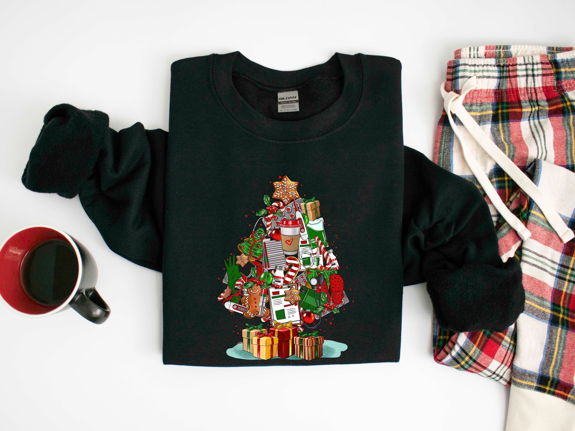 Nurse Christmas Tree: Nursing Sweatshirt & Gift for Women image 2