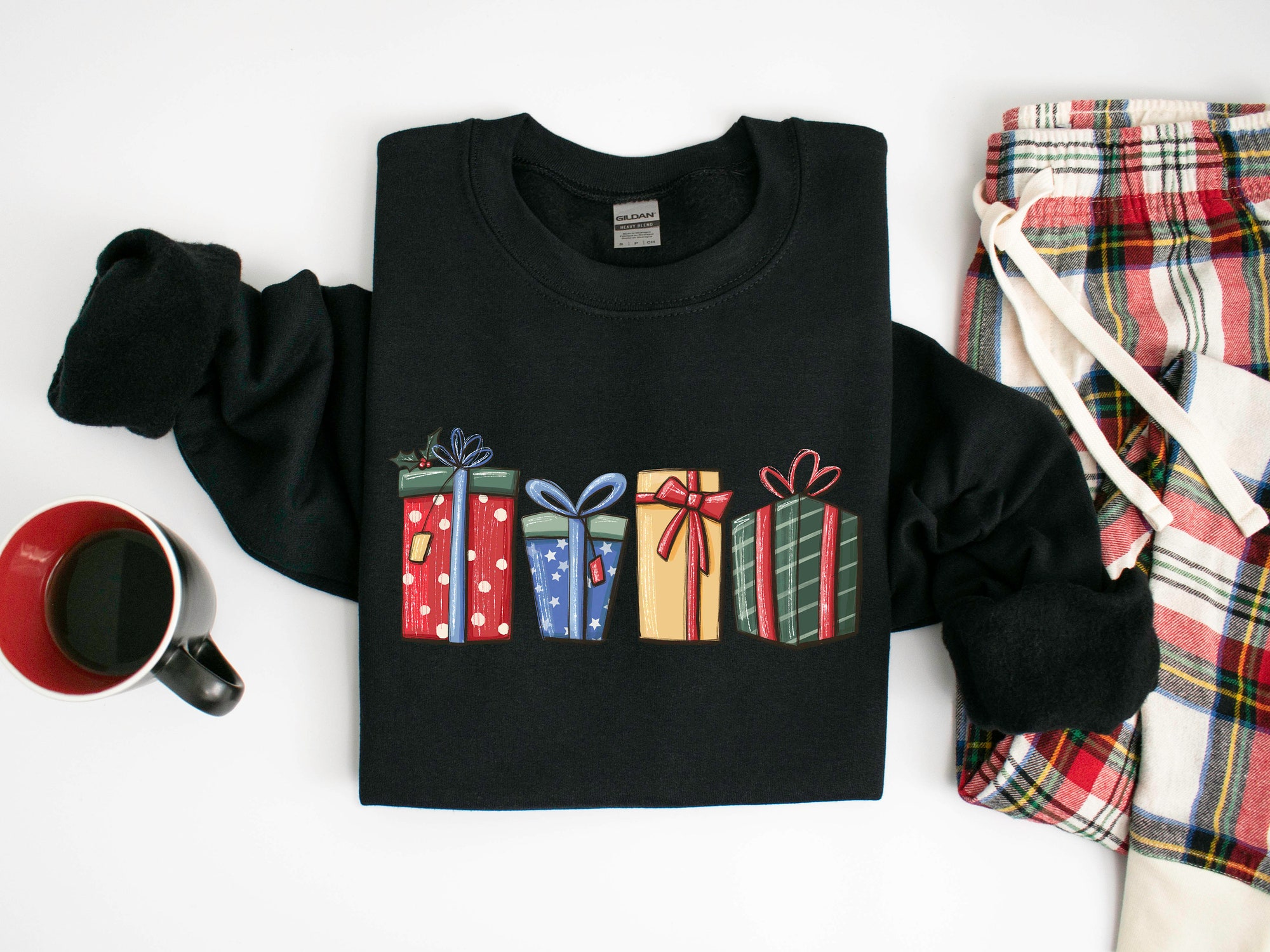 Christmas Holiday Gift Sweatshirt | Peppermint Latte & Winter Cozy Shirt image 1