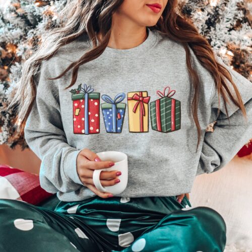 Christmas Holiday Gift Sweatshirt | Peppermint Latte & Winter Cozy Shirt image 0