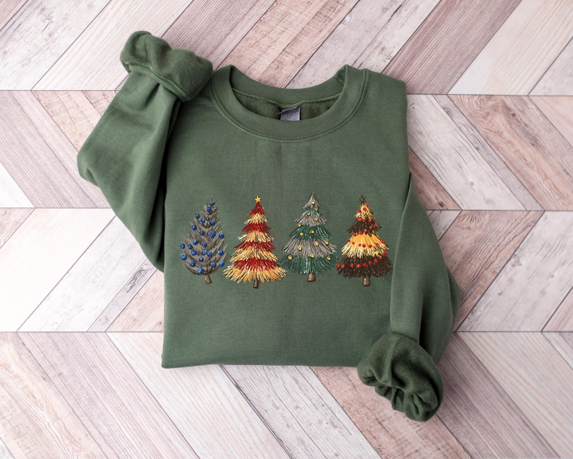 Christmas Tree Sweatshirt | Cake Sweater & Party Tee for Holidays image 2