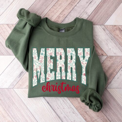 Christmas Sweatshirt Women Festive Holiday Gift image 0