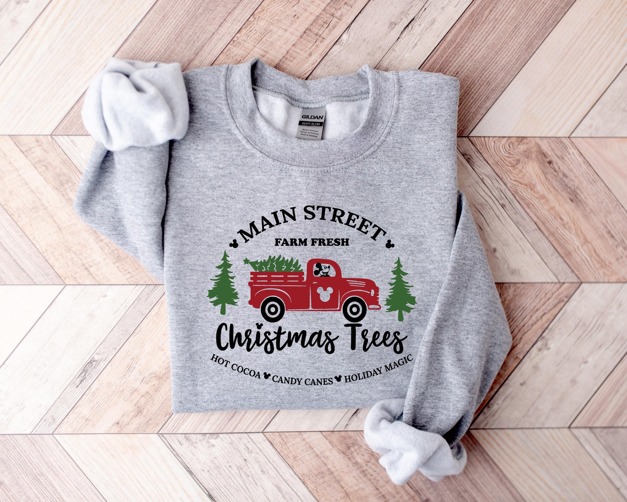 Farm Fresh Christmas Trees Shirt Pine Spruce Fir Holiday Sweatshirt image 2