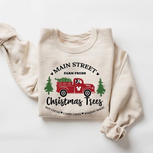 Farm Fresh Christmas Trees Shirt Pine Spruce Fir Holiday Sweatshirt image 0